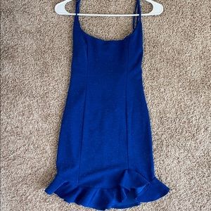 Royal blue mini dress